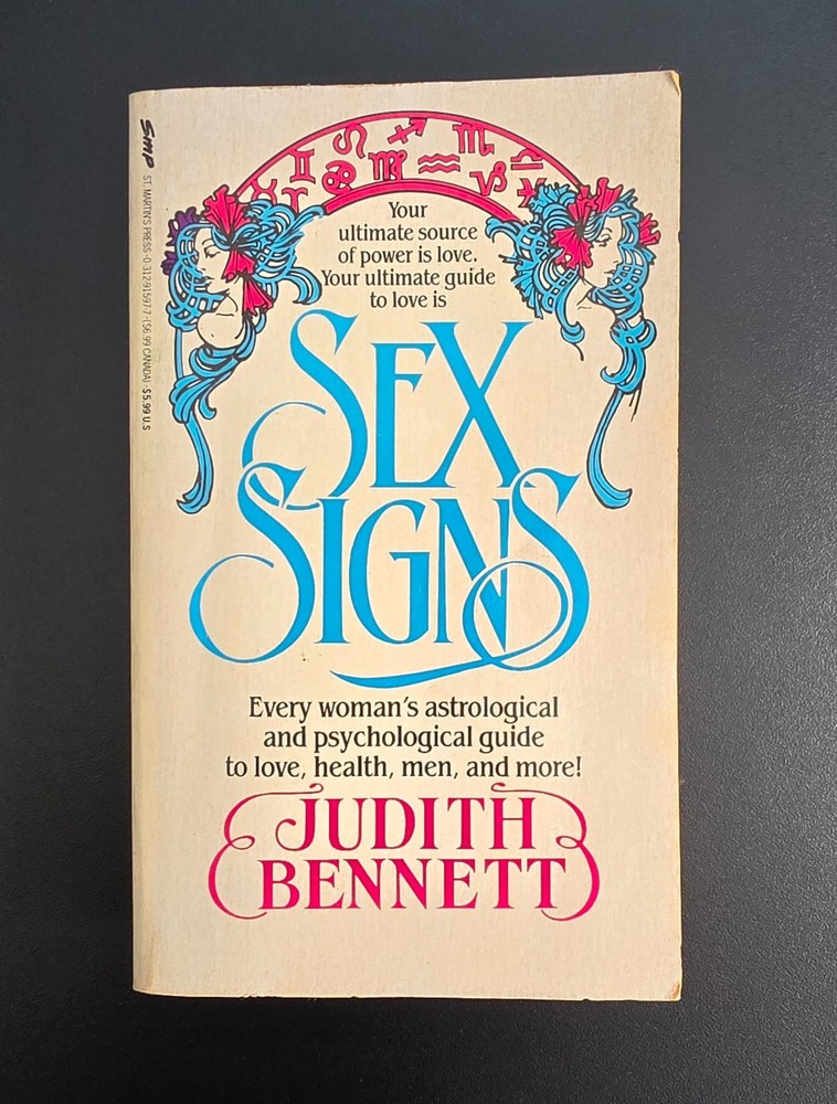Sex Signs by Judith Bennett Vintage Paperback 1980 Astrology Love Guide Book