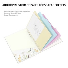 Spiral Clipboard Folio with Refillable Lined Notepad, 14.5 x 9.8 In, Hardcove…