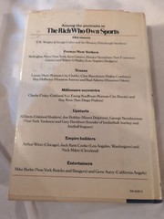 The Rich Who Own Sports, by Don Kowet 1977 First Edition