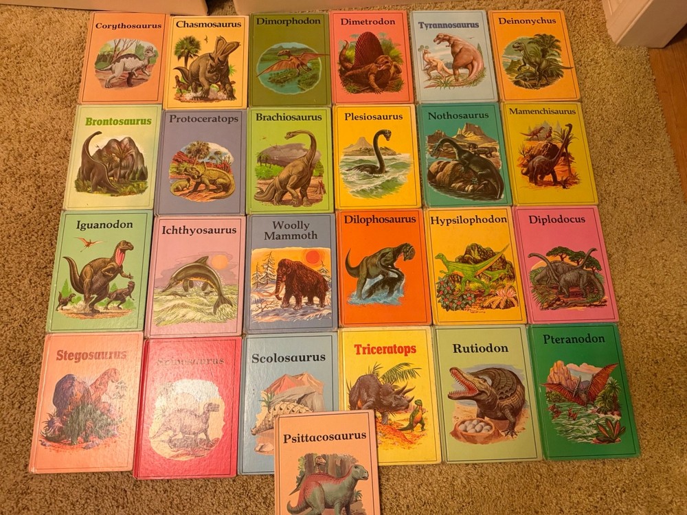 Dinosaur Library Series Lot of 25Vintage 1980s Hardcover Books Rourke VGC READ