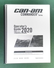 2020 Can-Am Commander DPS 800R Owner’s Manual: 187 Pages & Clear Covers