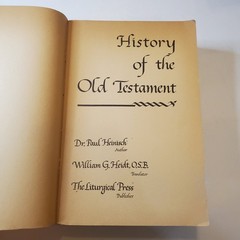 2 History Of The Old Testament Theology Book Lot Bible Study Paul Heinisch Moses