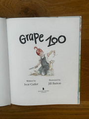 Grape Zoo by Ivor Cutler & Jill Barton 1st Edition 1991 Vintage Hardcover