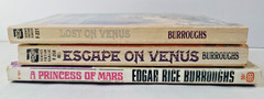 7 Edgar BURROUGHS BB Books, Paperback ~ Tarzan (#1, 2, 5 & 10), Venus & Mars