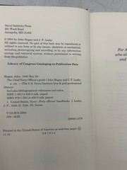 Chief Petty Officer’s Guide Hagan & Leahy 2004 USN Naval Institute Press
