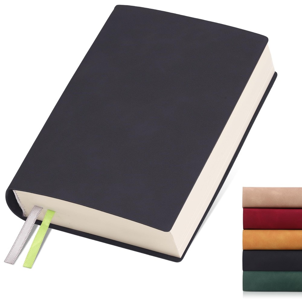 Thick Blank Journal Notebook 400 Pages 3.9 × 5.5 No Lines Soft Leather Pocket…