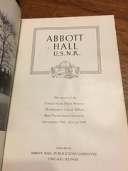 Abbott Hall USNR Unites States Navy Reserve 1940 1945 second edition 1946