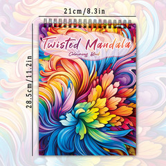 Spiral Coloring book -30 Sheets adult coloring book, 11.3 x 8.3 inches, 100g thi