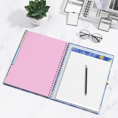 Spiral Clipboard Folio with Refillable Lined Notepad, 14.5 x 9.8 In, Hardcove…