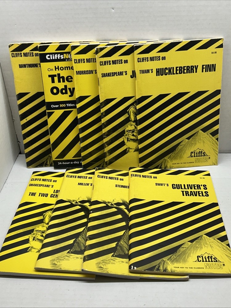 Lot of 9 – Cliff Notes – Various Titles (See Description)