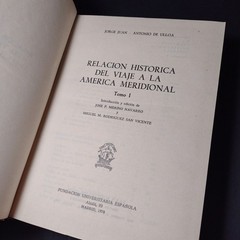 Relacion Historica Del Viage A La America Meridional, (1st Part Book 1 & Part 2)
