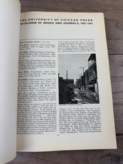 University of Chicago Press Catalogue of Books & Journals 1941 Scholarly