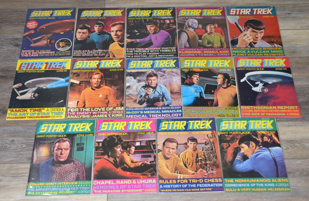 Star Trek Giant Poster Book Lot of 14 Volumes Issues – NICE!