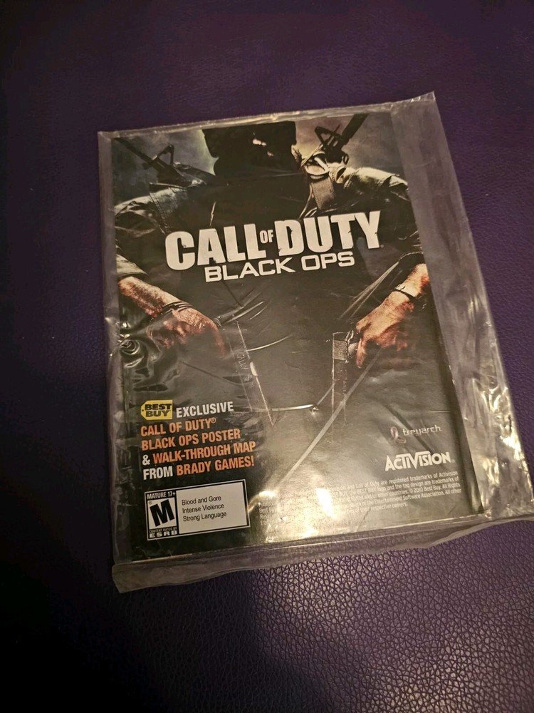 CALL OF DUTY BLACK OPS CRACKED Poster & Walk Through Map Brady Games 2010 NEW