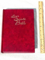 French Bible LARGE PRINT, Louis Segond 1910 Hardback Marbled Ruby Red