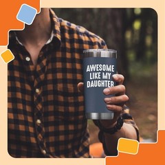 Limited Edition Navy Tumbler for Dad – 20 oz Gifting Essential from Daughter