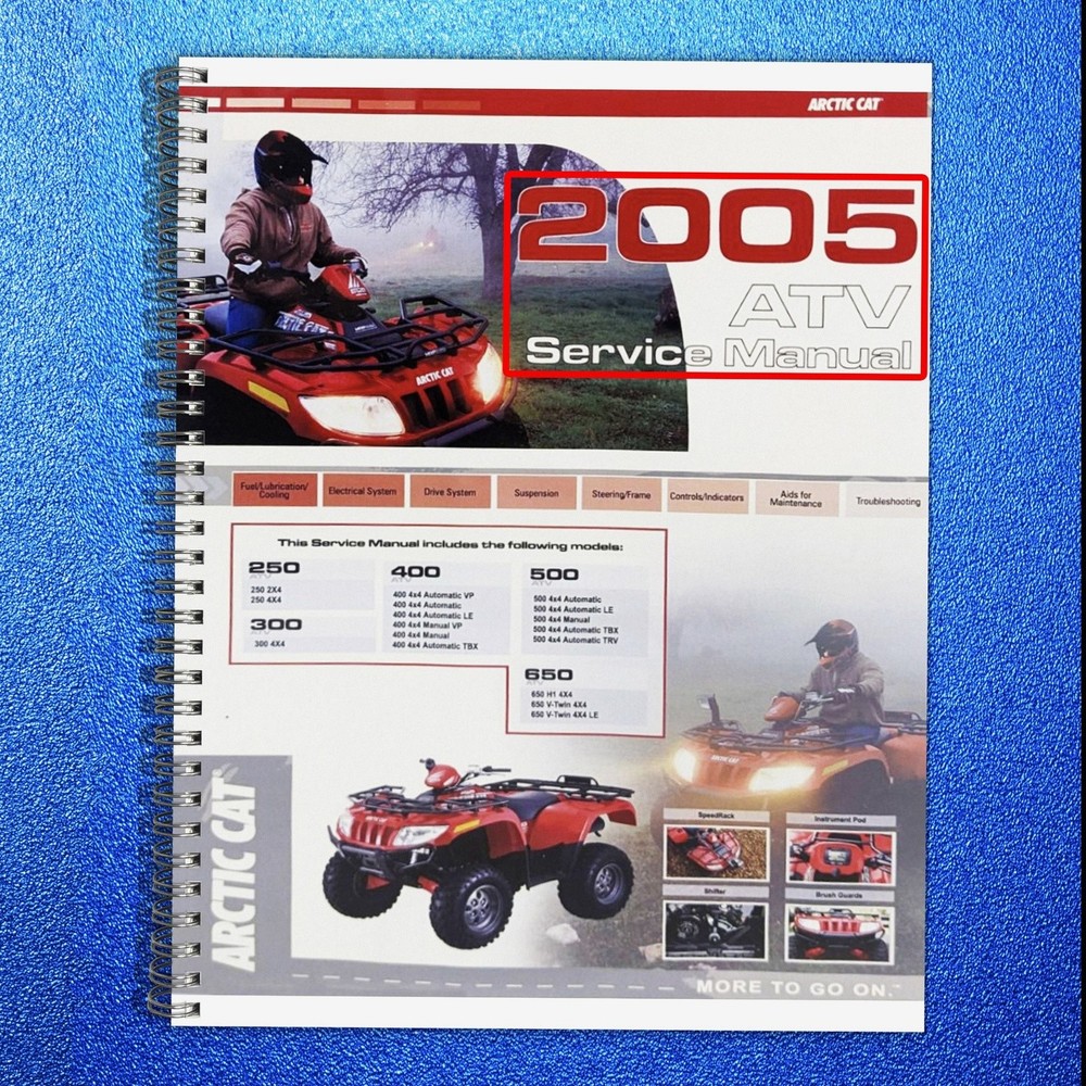 ARCTIC CAT 400 4X4 ATV 2005 Service Manual, FASTENED – JACKET – XL FOLDOUT PAGES