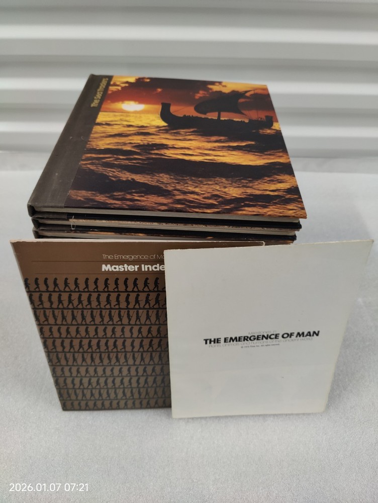 (Complete) 1972 Time-Life Books The Emergence Of Man 20 Volumes Master Index Map