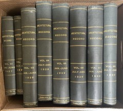 Vintage Architectural Record Magazine Bound Volumes 1923-1940. CHOICE