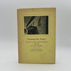 Turning the Pages Clara E. Breed 1983 Signed San Diego Public Library History
