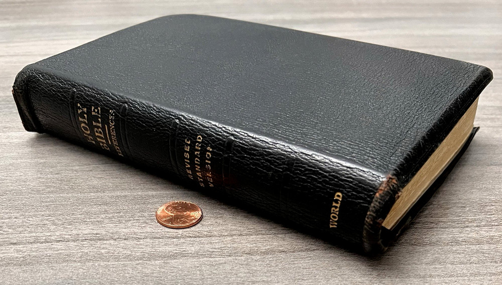 MOROCCO LEATHER Bible; RSV World 1962; Concordance; Thumb Indexed; Color Maps