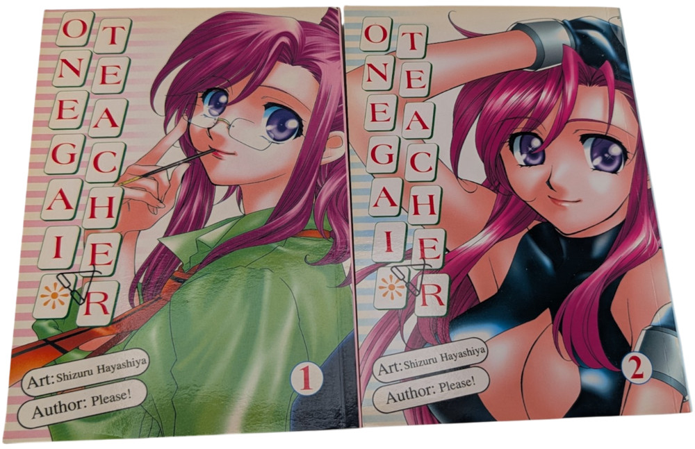 Onegai Teacher Vol 1-2 Manga Set ComicsOne 2003 English First Edition