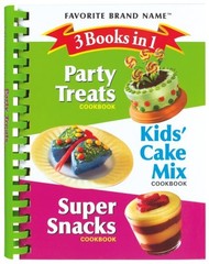 3 Books in 1 Party Treats/Kids’ Cake Mix/Super Snacks Cookbook