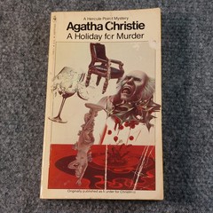 Vintage Agatha Christie Paperback Book Lot of 4 Poirot Mysteries Dell 60s 70s