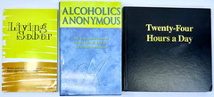 Alcoholics Anonymous AA Book Lot Big Book Twelve Steps and Traditions 24 Hours