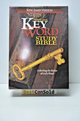 Hebrew-Greek Key Word Study Bible KJV AMG Bonded Leather Softcover Red Letter Ed