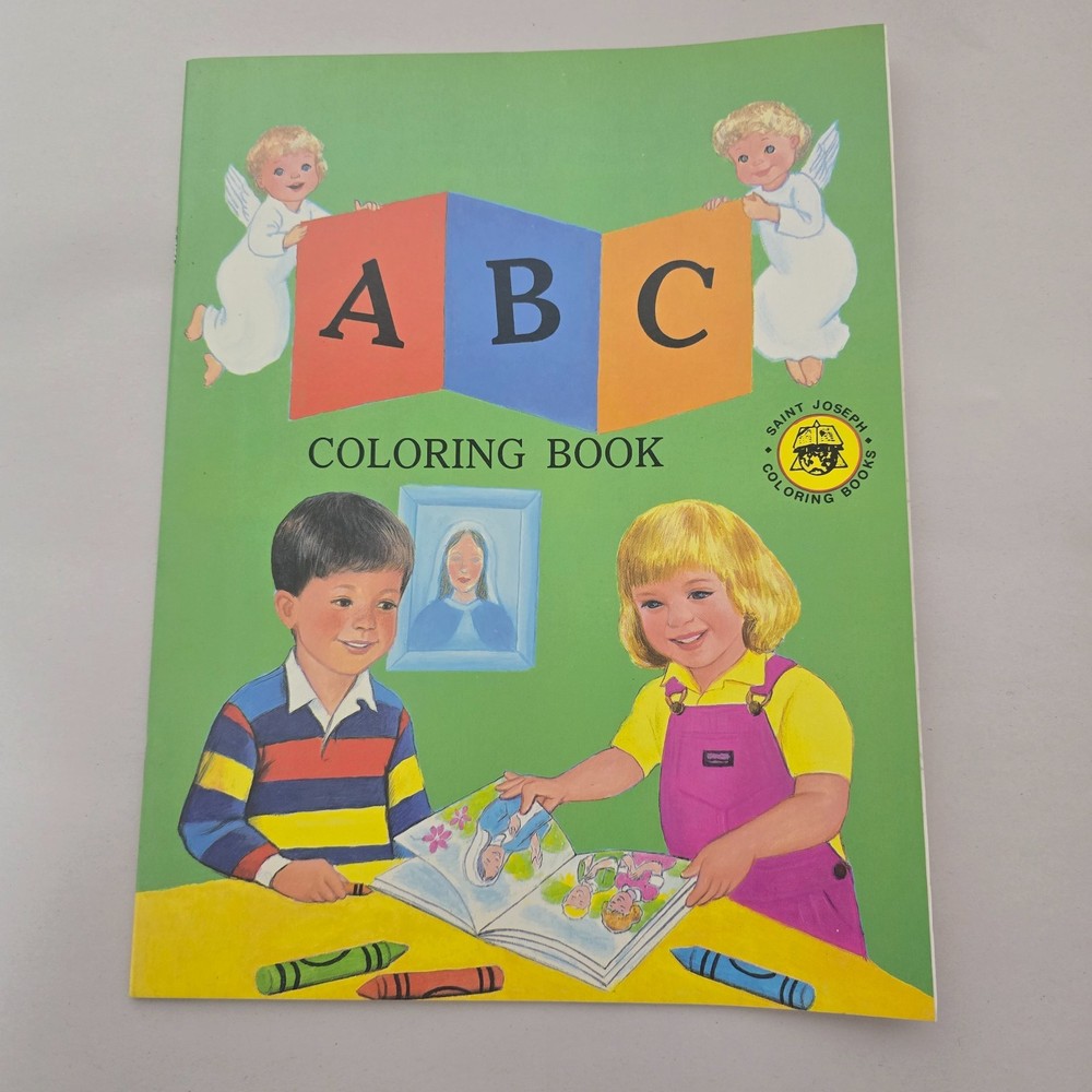 Vintage St. Joseph Catholic ABC Coloring Book Brand New 32 Pages