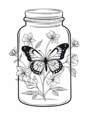 Butterfly Coloring Book for Adults & Kids – Stress Spiral Bound Coloring Book