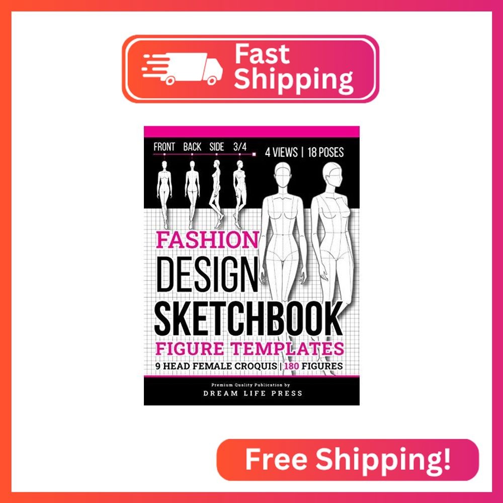 Fashion Design Sketchbook: Fashion Sketchbook with Figure Templates of Female Cr