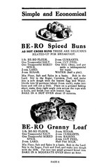1923 Be-Ro Home Recipes Vintage Cook Book 40 Pages
