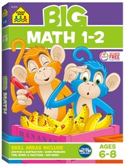 School Zone Big Math 1-2 Workbook: 320 Pages, 1st Grade, 2nd Grade, Elementa…