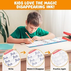 Magic Grooved Writing Practice for Kids Age 3–5 Reusable Tracing Books & Prescho