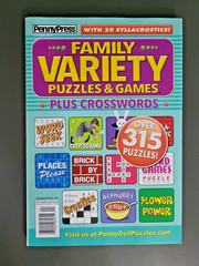 Lot of 2 Family Variety Puzzles & Games & 1 Book With Crosswords by Penny Press