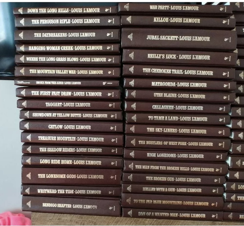 LOUIS L’AMOUR LEATHERETTE BOOKS – YOU PICK YOUR TITLES – DROP DOWN MENU