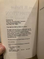 Robert B Parker — Uncorrected Page Proof of Valediction – 1984 Delacorte Press