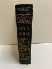 The Holy Bible 1950 Golden Book Edition Thumb Leather Binding KJV USA
