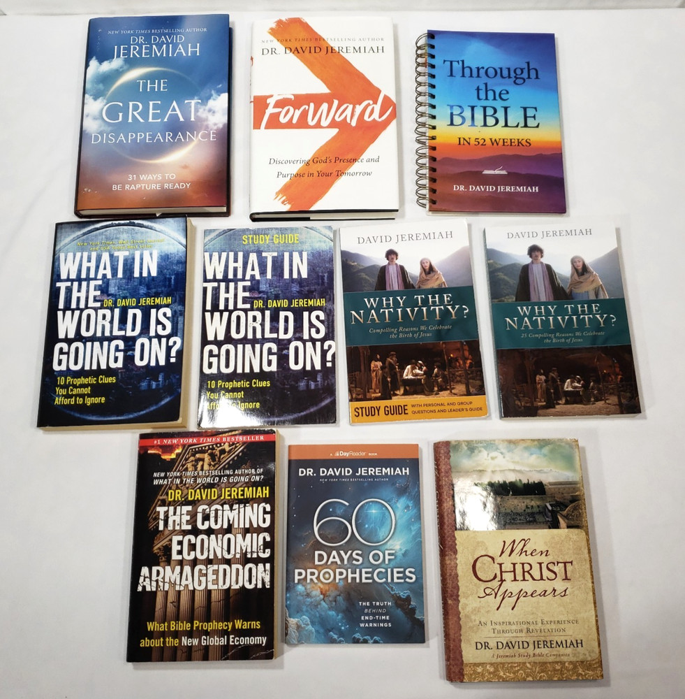 Dr David Jeremiah Books Lot Of 10 Christian Theology Prophecy Church Library Set