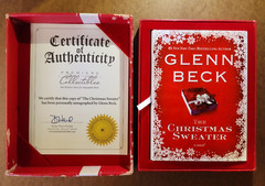 Glenn Beck – THE CHRISTMAS SWEATER – Boxed Hardcover w/DJ – SIGNED by Beck w/COA