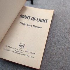 Night of Light (Berkley Books 1966) Philip Jose Farmer, PB, J35 Vtg