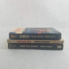 WWII American Military in the Pacific Lot of 3 Vintage Paperbacks – Titles Below