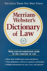 MERRIAM-WEBSTER DICTIONARY OF LAW **Mint Condition**