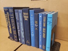 Lot of 10 Hardcover BLUE NAVY AQUA TEAL Shades Books for Staging Prop Decor