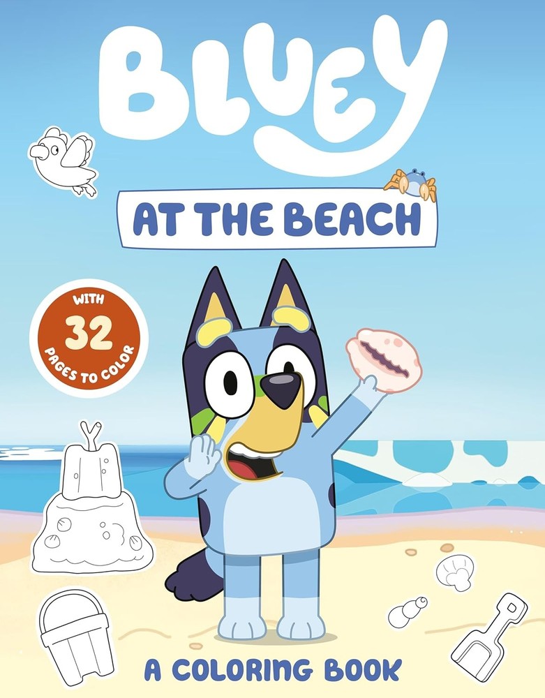 Bluey: At the Beach: A Coloring Book Paperback by Penguin Young Readers Licenses