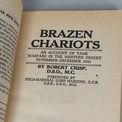 Brazen Chariots Crisp, Robert A Bantam War Book 4th Print 1984