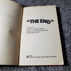 The End Carol Sturm Smith 1978 First Avon Printing Burt Reynolds Film Novel Avon