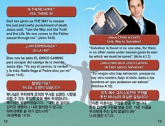 ENGLISH/SPANISH/KOREAN, 3 Language Tracts-Pack of 40 in 4 Covers, 24 Pages Each